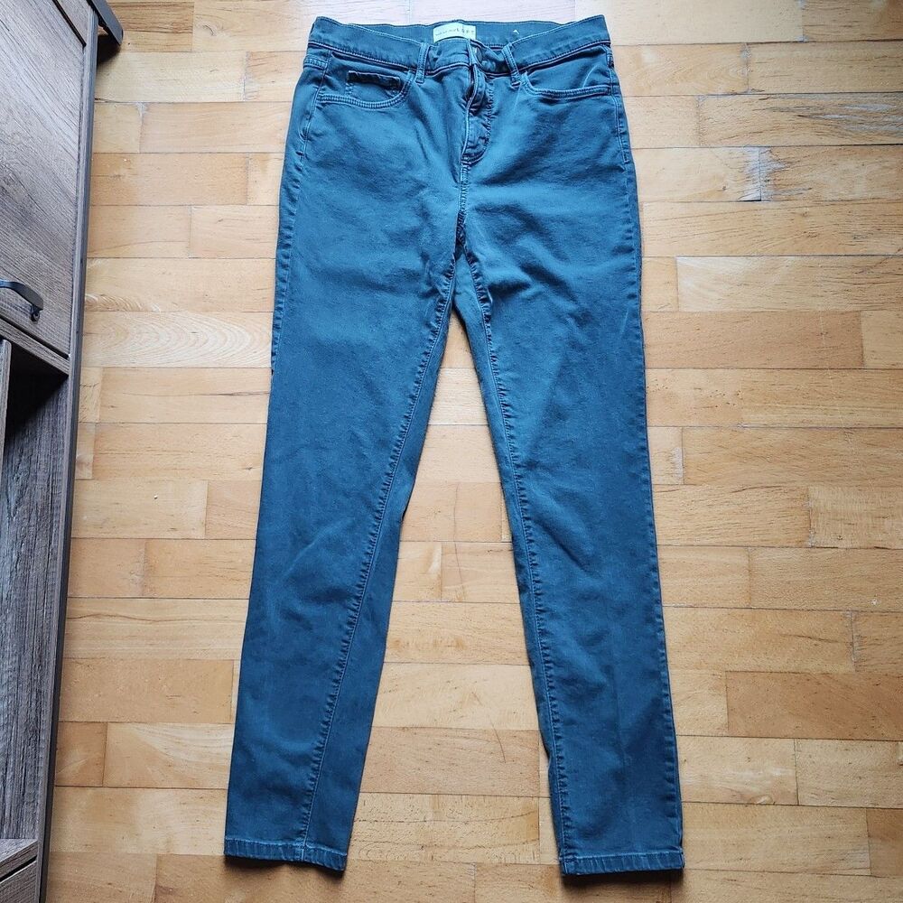 Loft Turquoise Skinny Crop 5 Pocket Jeans Pants,  27/4